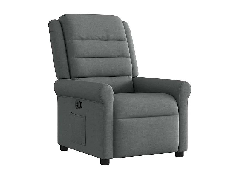 Fauteuil inclinable-Chaise de relax-Fauteuil TV Gris foncé Tissu SHL2654