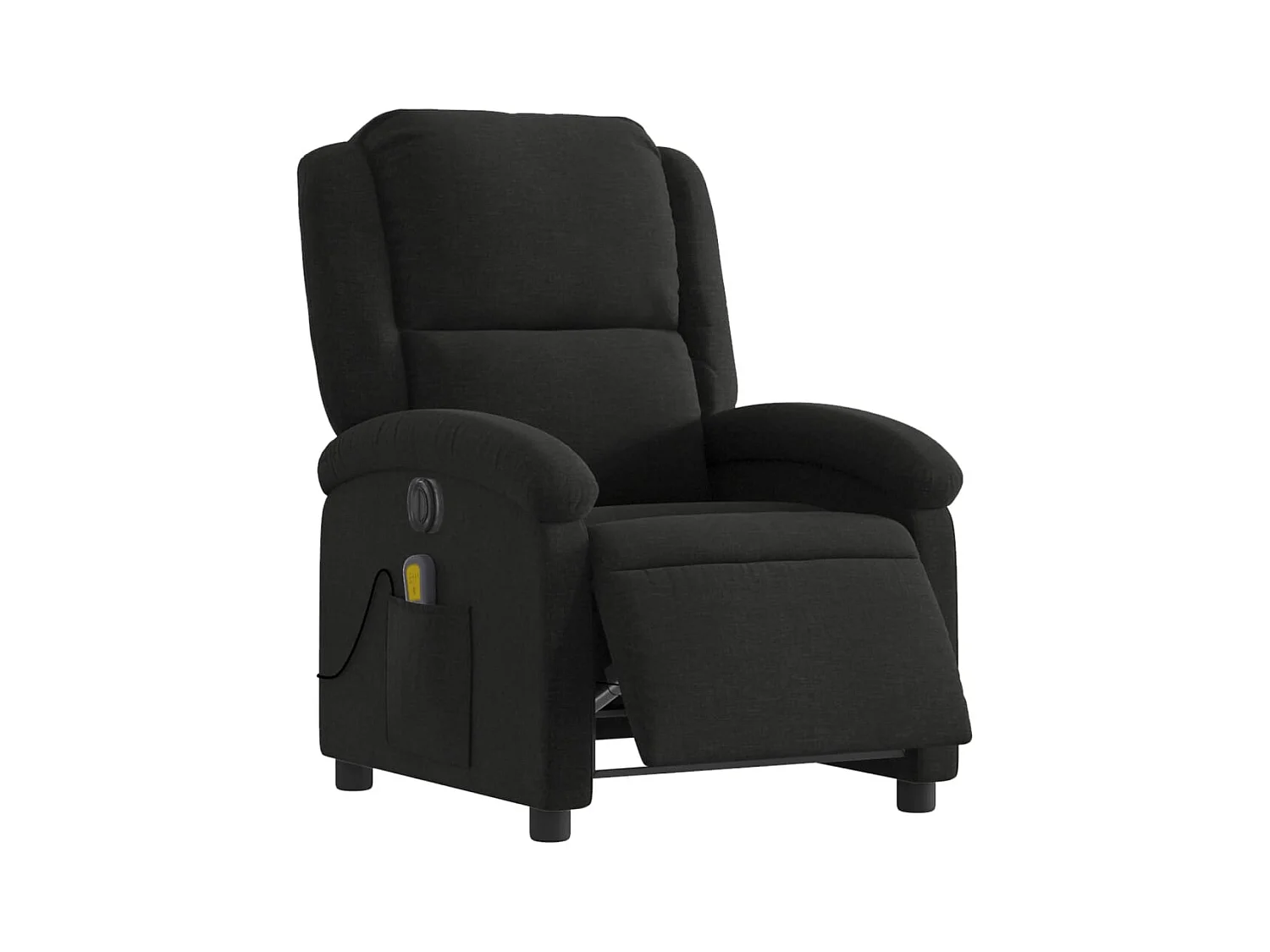 Fauteuil inclinable électrique-Fauteuil de massage pour Salon Noir Tissu SHL5165