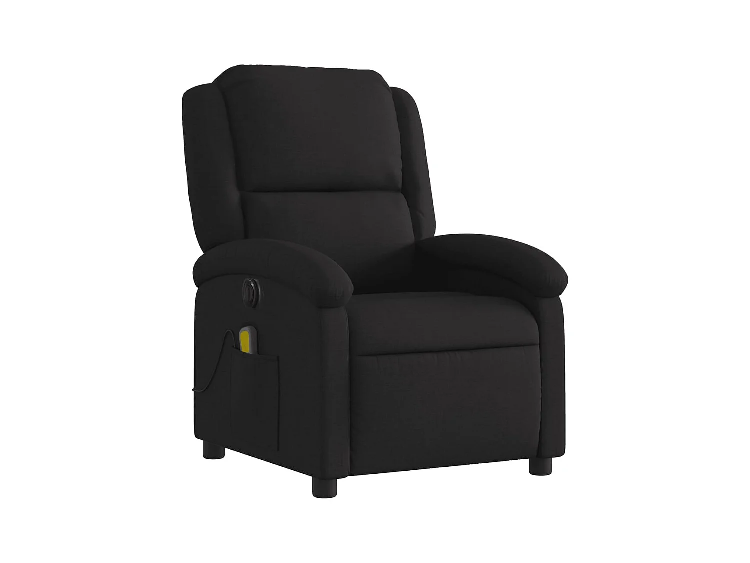 Fauteuil inclinable électrique-Fauteuil de massage pour Salon Noir Tissu SHL5165