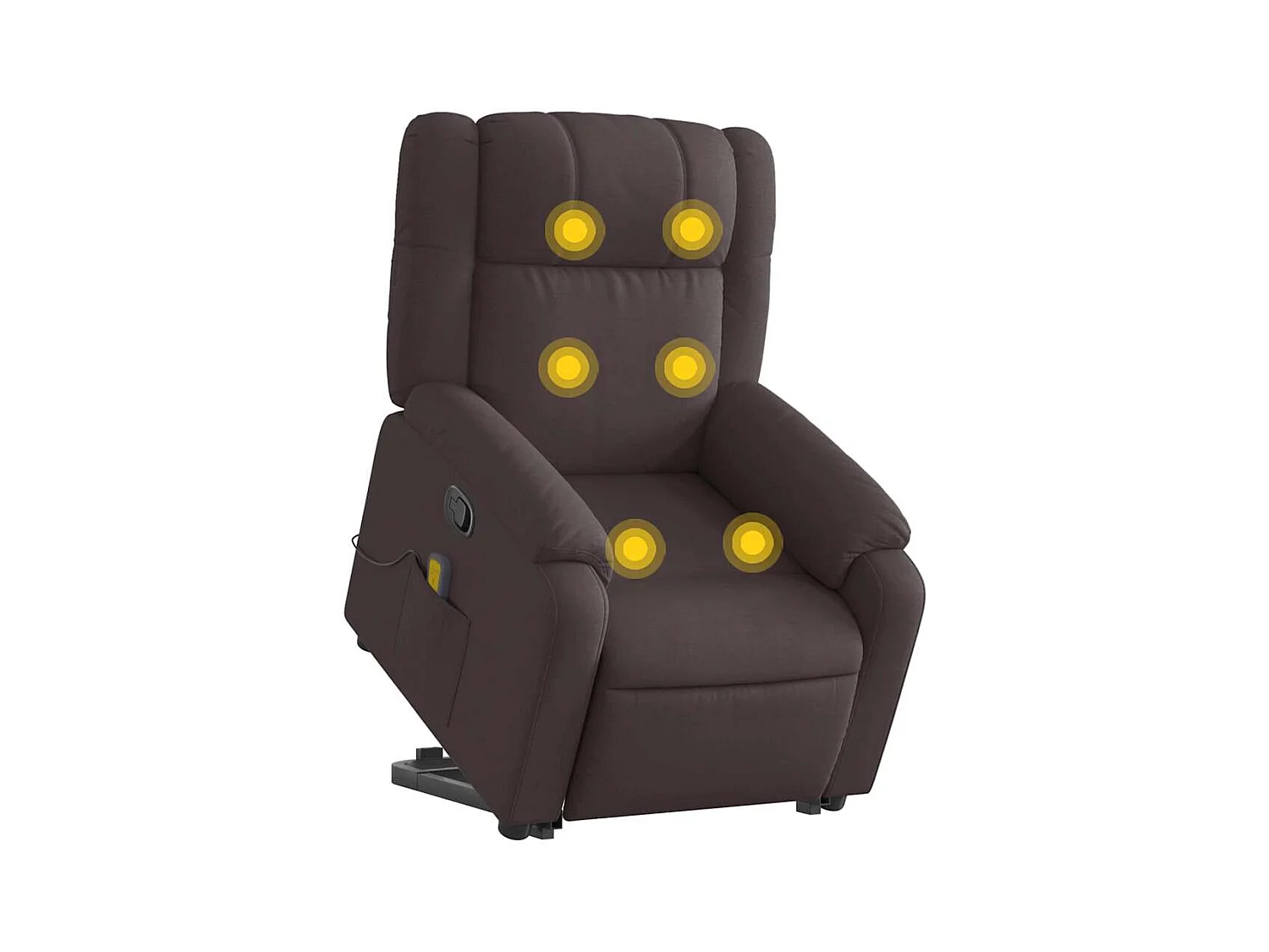 Silla de masaje reclinable de pie de tela marrón oscuro SHL2335