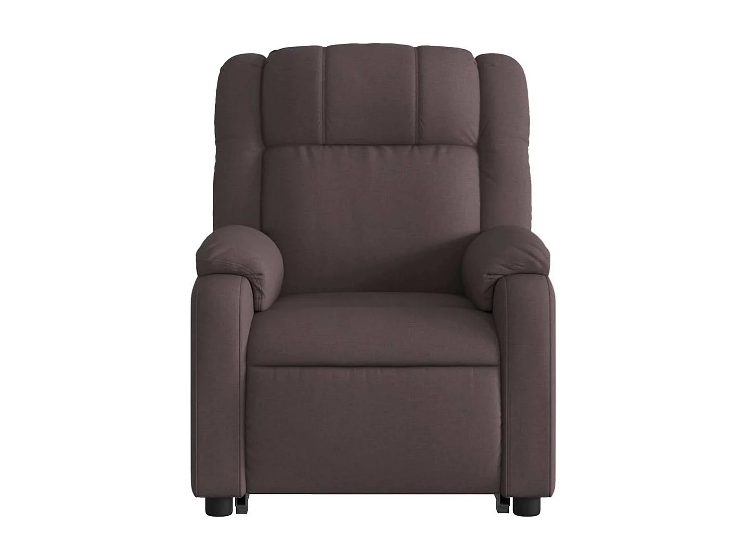 Fauteuil inclinable-Chaise de relax-Fauteuil de Massage Marron foncé Tissu SHL4441