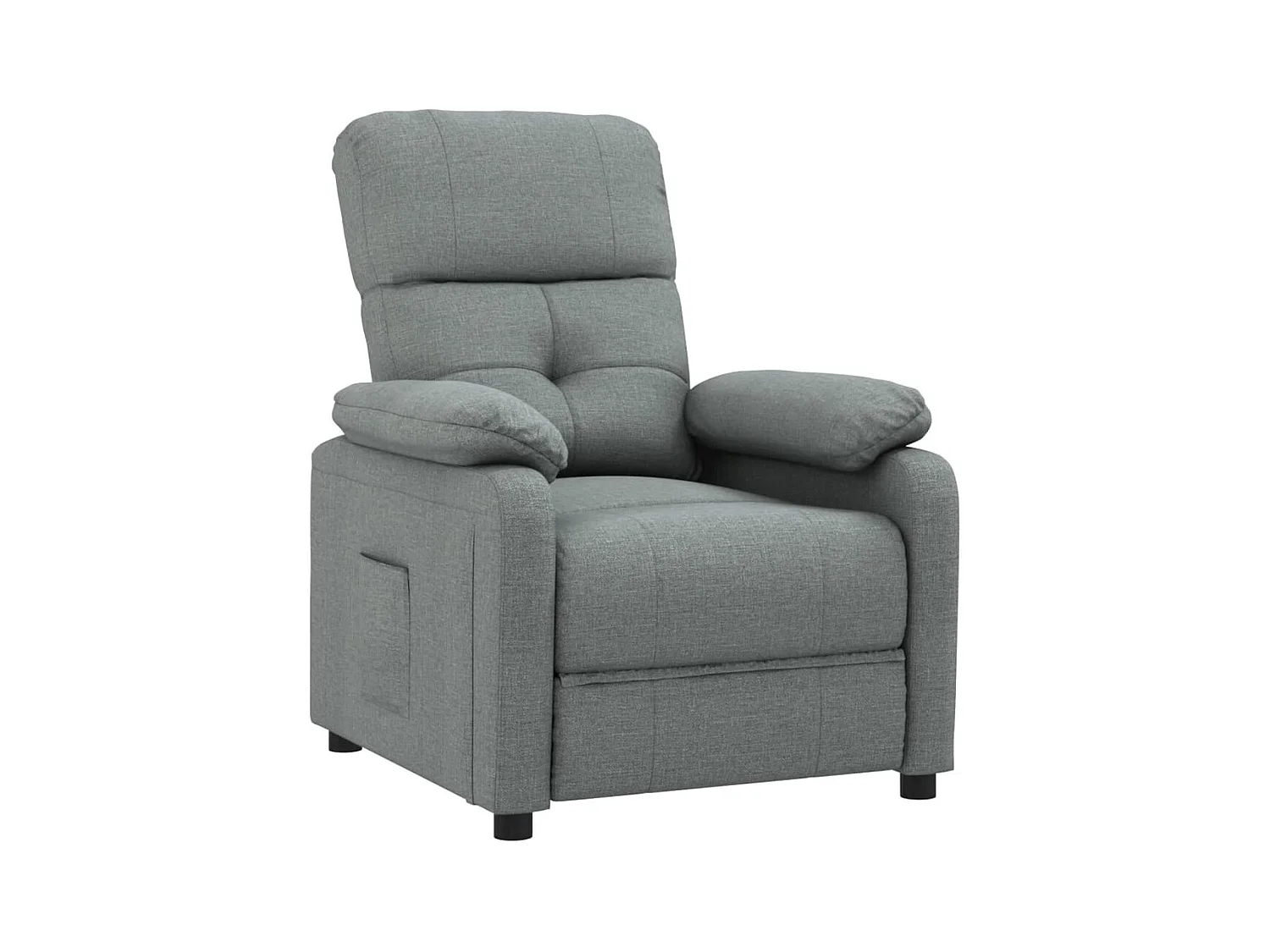 Fauteuil salon-Chaise relax-Fauteuil inclinable Gris foncé Tissu SHL3185