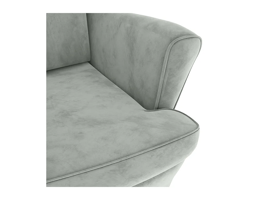 Sillón de salón | Silla de relax | Sillón de terciopelo gris claro SHL6815