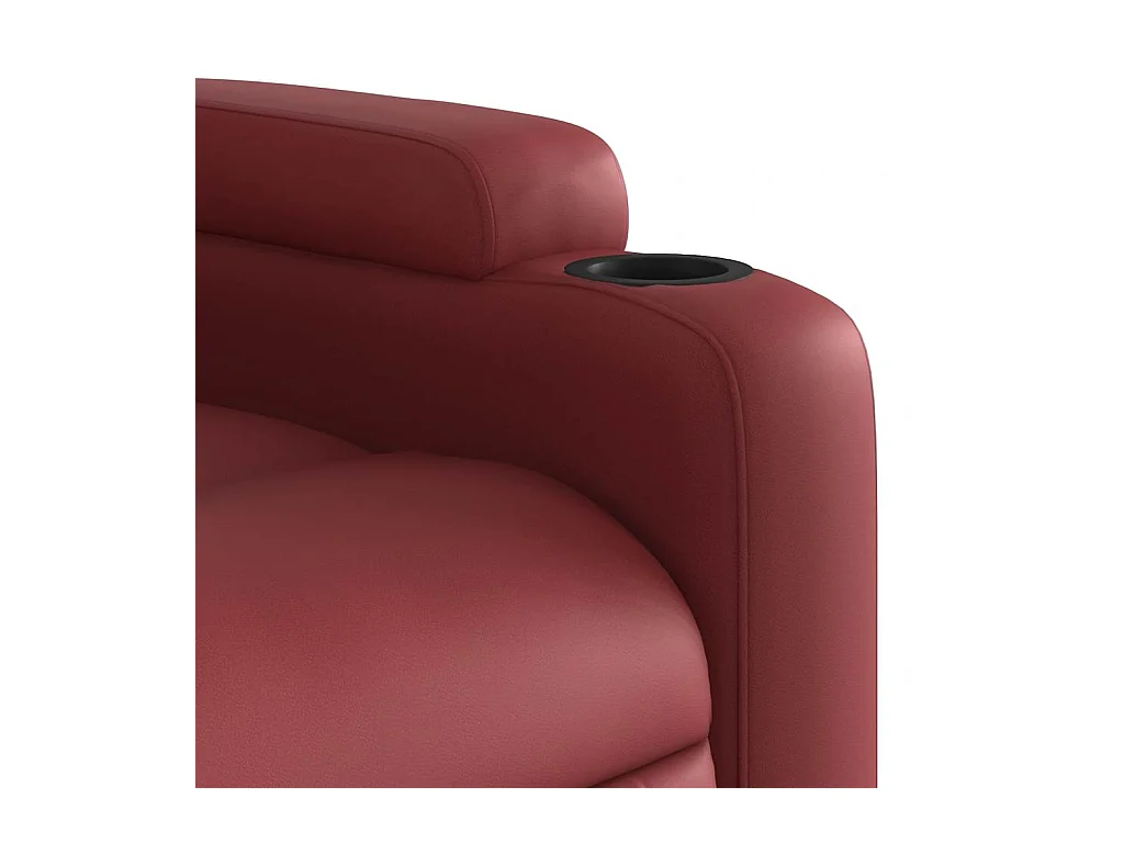 Sillón de salón | Silla | Sillón de masaje reclinable cuero sintético rojo tinto SHL2402
