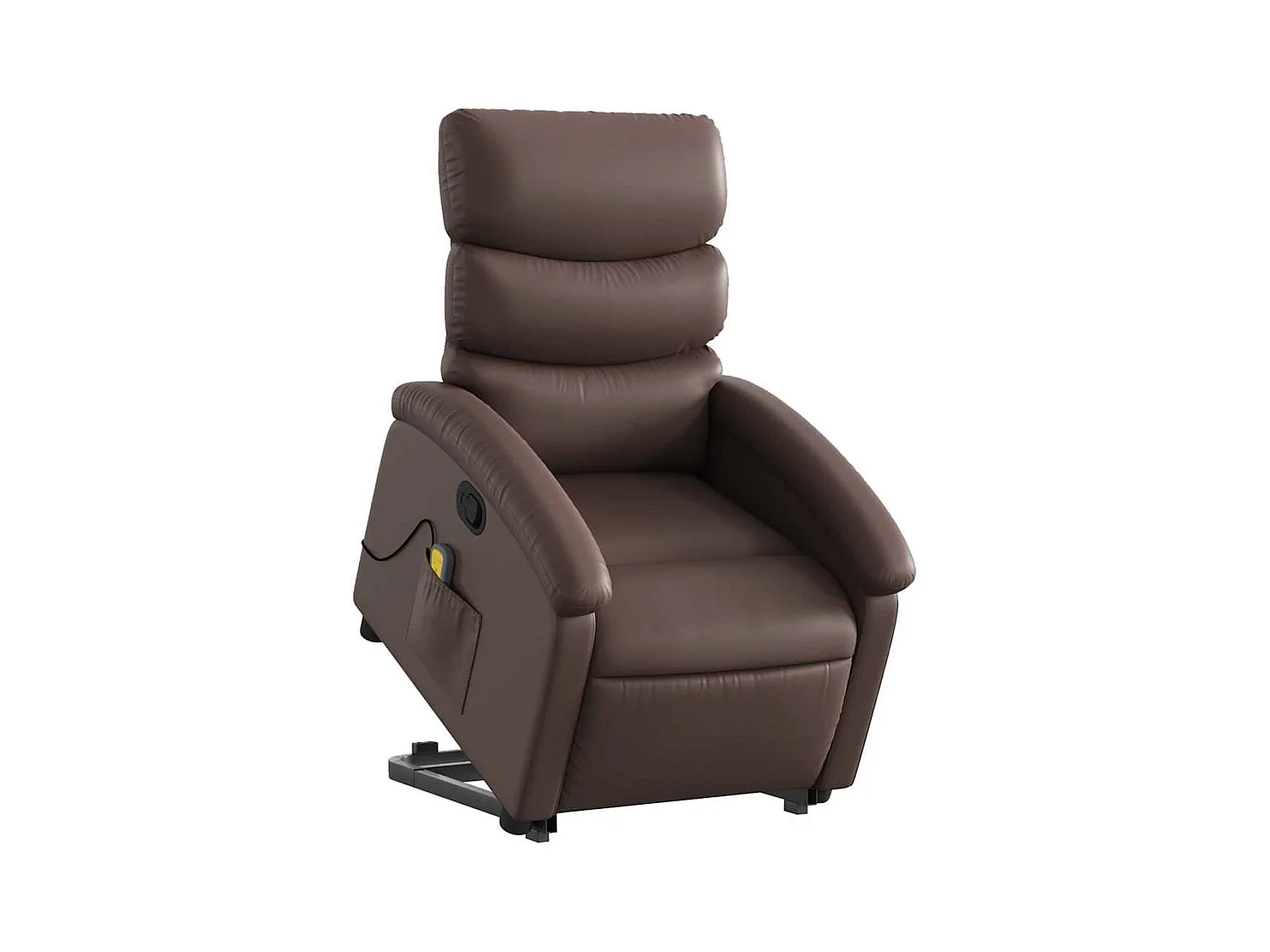 Fauteuil inclinable-Chaise de relax-Fauteuil de Massage Marron Similicuir SHL5046