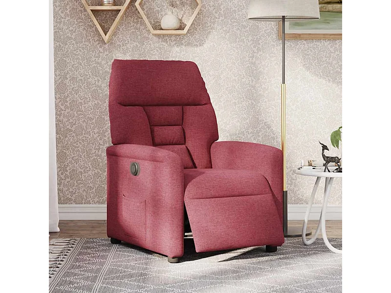 Sillón de relax | Silla | Sillón reclinable eléctrico tela rojo tinto SHL7011