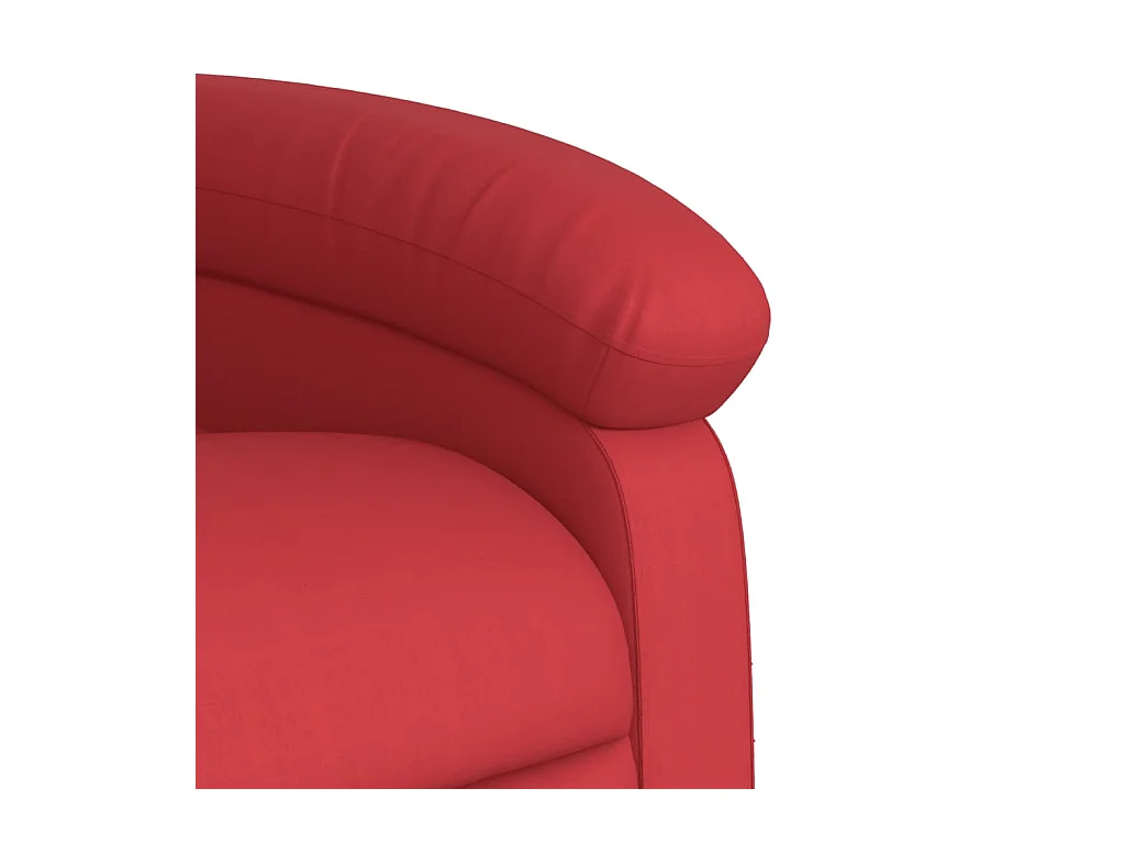 Sillón de relax | Sillón reclinable de cuero sintético rojo SHL8874