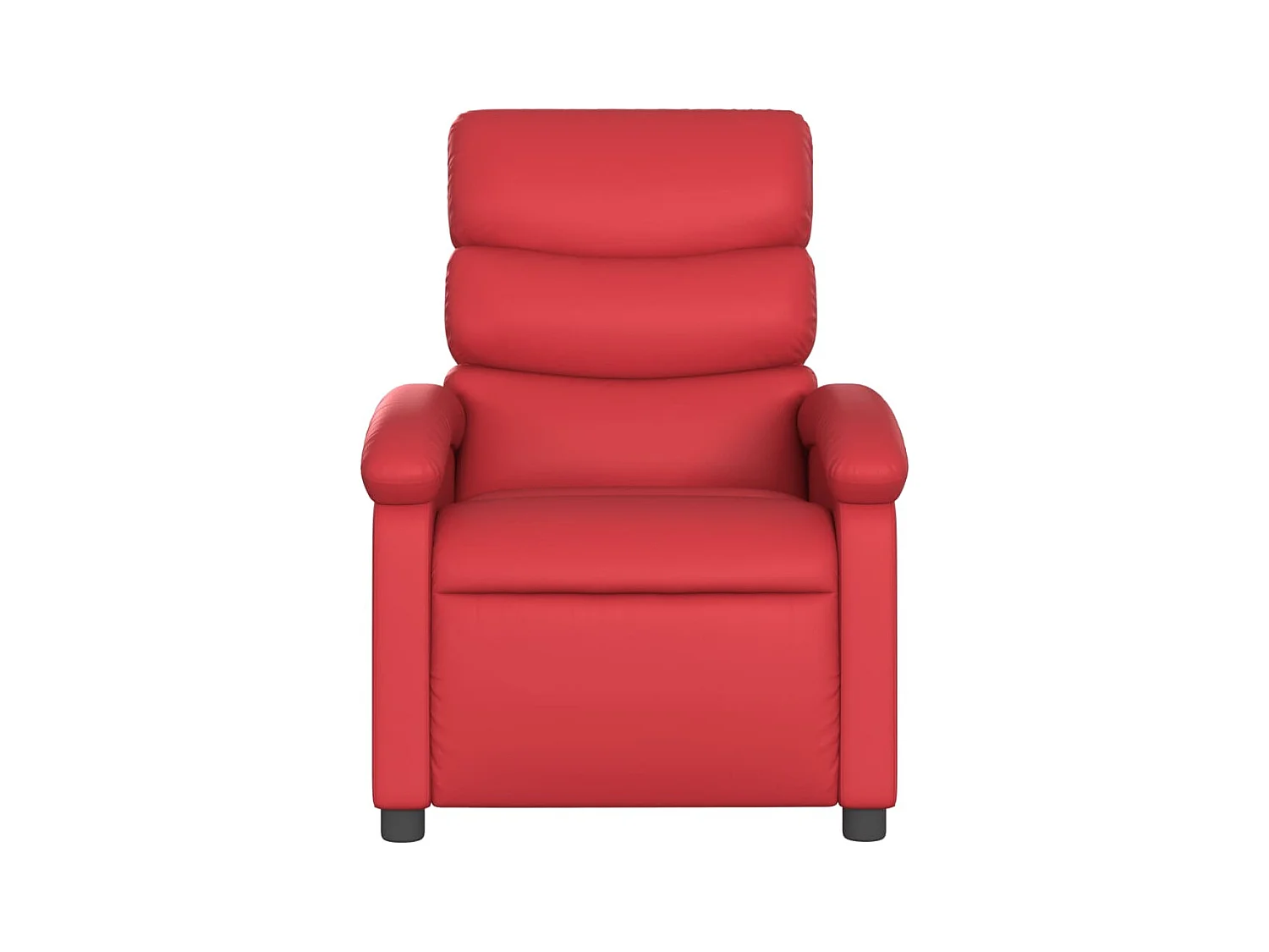 Fauteuil inclinable-Fauteuil salon Rouge Similicuir SHL3254