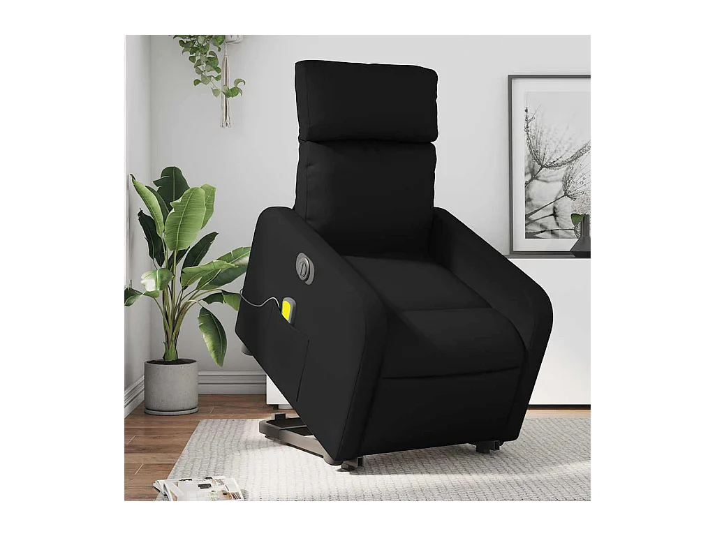 Sillón de salón | Silla | Sillón de masaje elevable eléctrico cuero sintético negro SHL5125