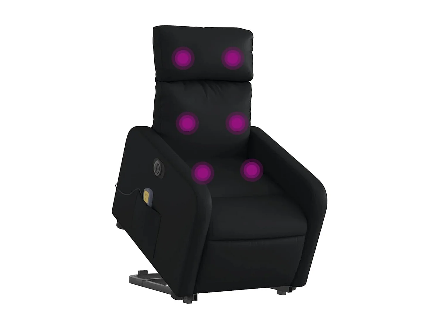Fauteuil inclinable électrique-Chaise de relax-Fauteuil de Massage noir similicuir SHL3745