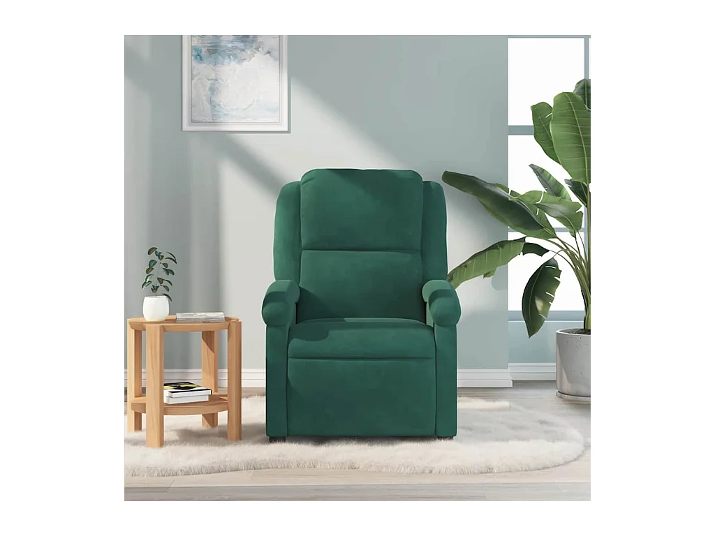 Sillón de salón | Silla | Sillón de masaje reclinable de terciopelo verde oscuro SHL7626