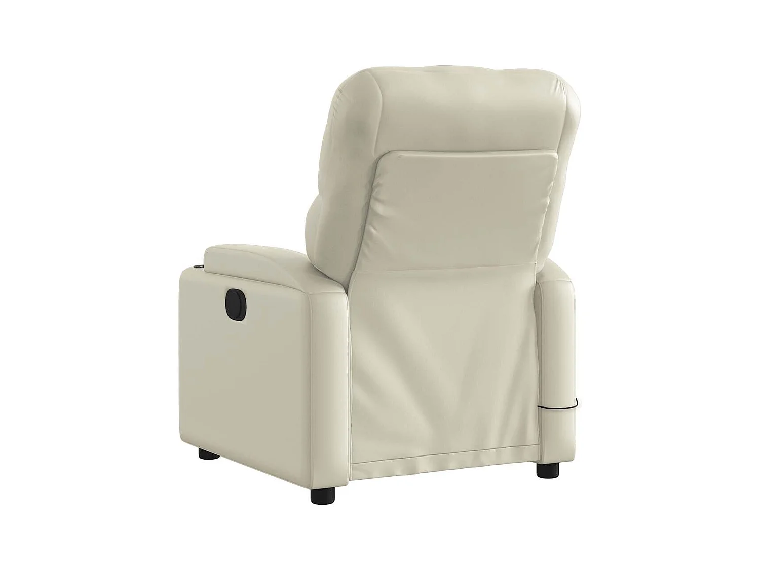 Sillón de relax | Sillón reclinable de masaje cuero sintético crema SHL4685