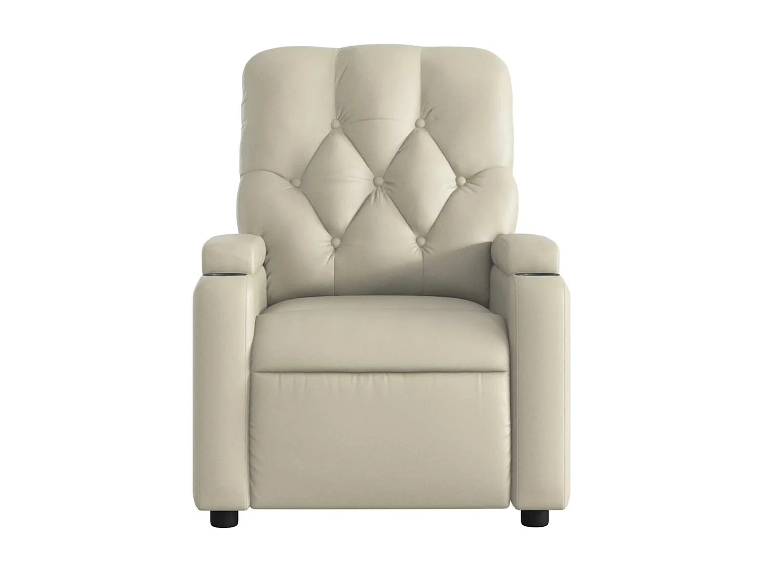 Sillón de relax | Sillón reclinable de masaje cuero sintético crema SHL4685