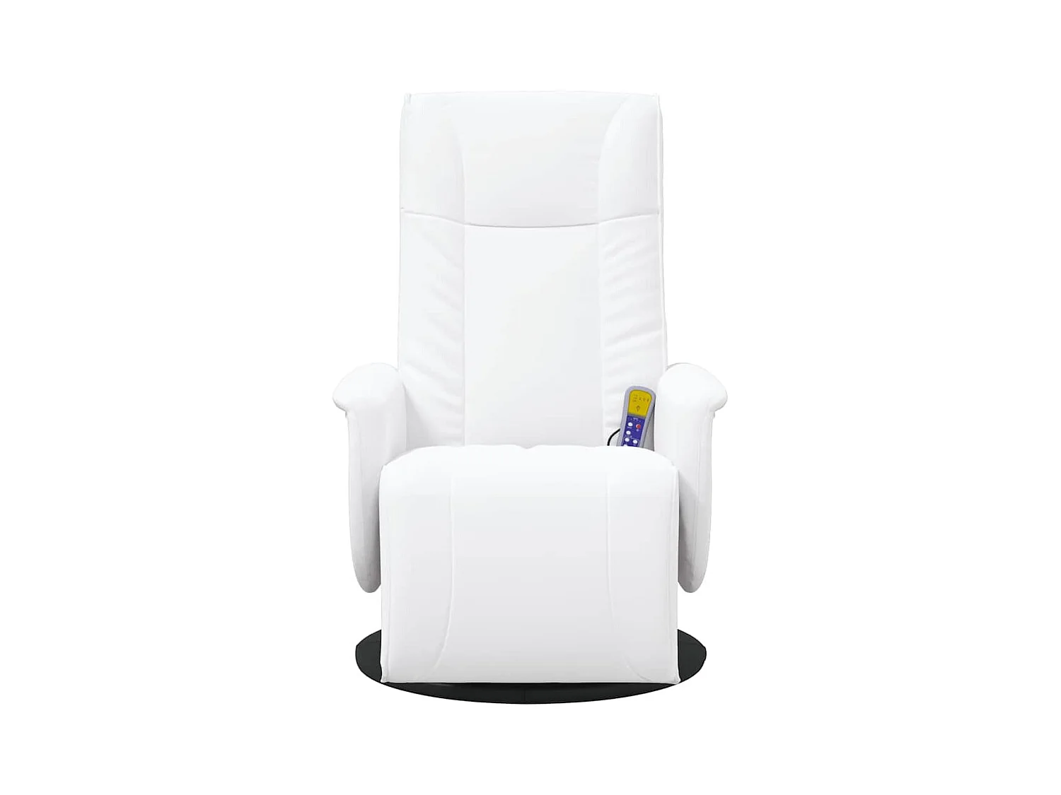 Sillón de relax | Sillón reclinable masaje con reposapiés cuero sintético blanco SHL6818
