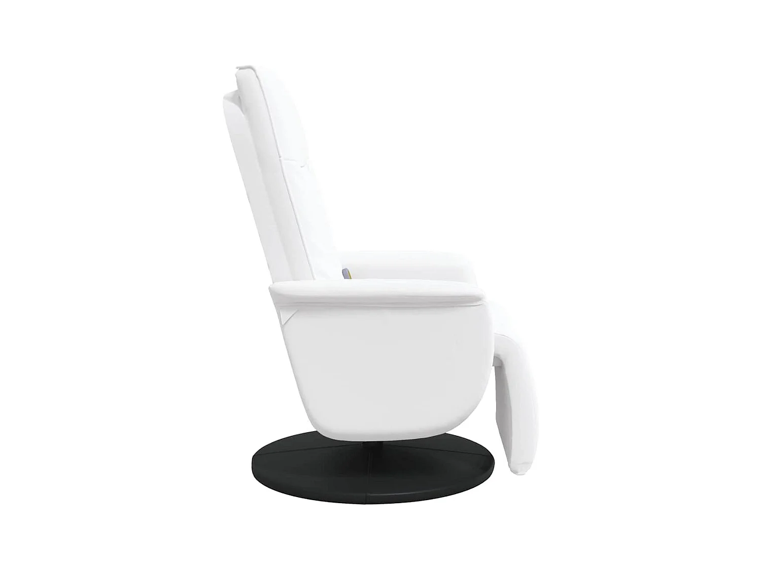 Sillón de relax | Sillón reclinable masaje con reposapiés cuero sintético blanco SHL6818