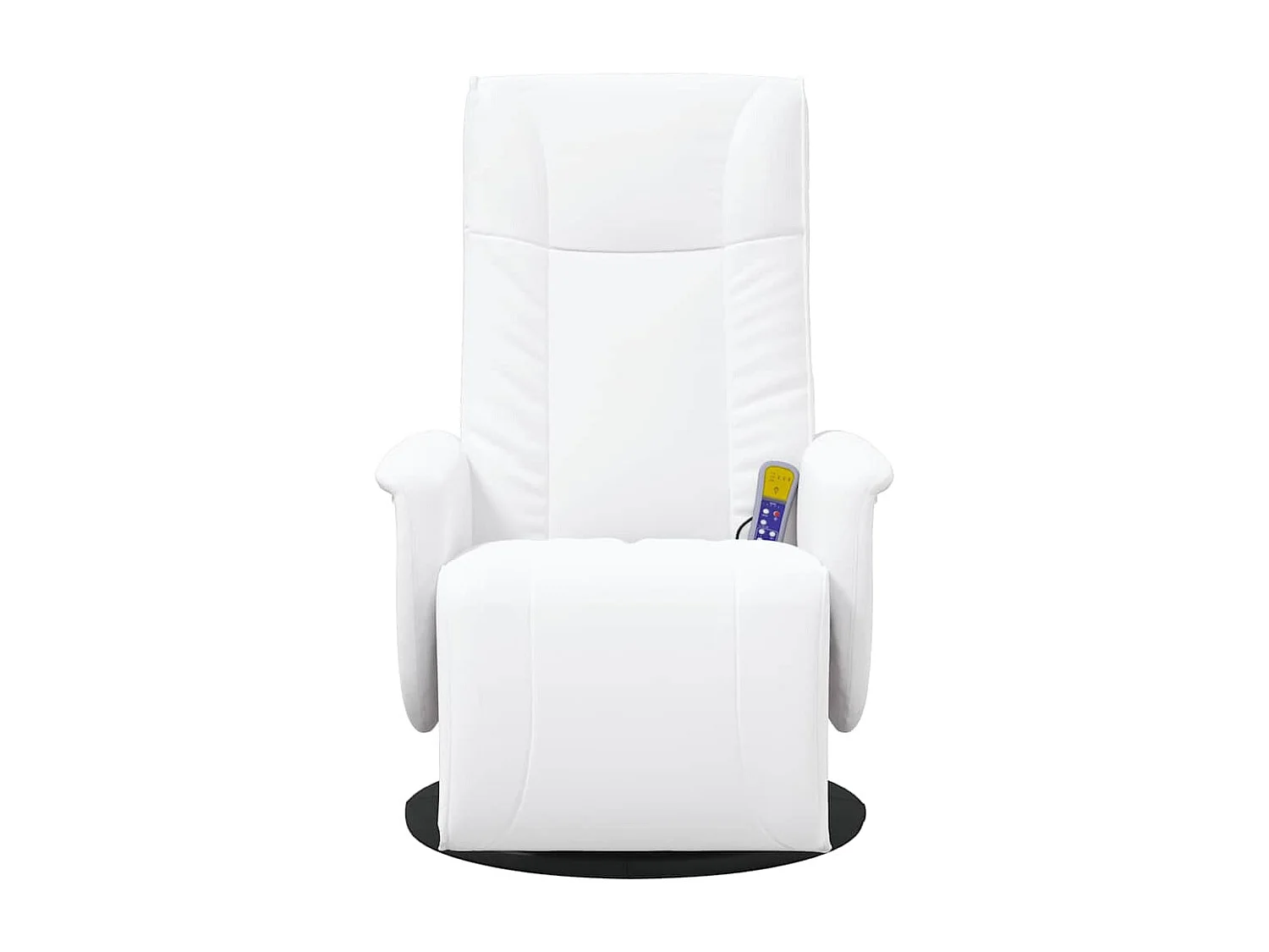 Massagesessel mit Fußteil Weiß Kunstleder SHL43847