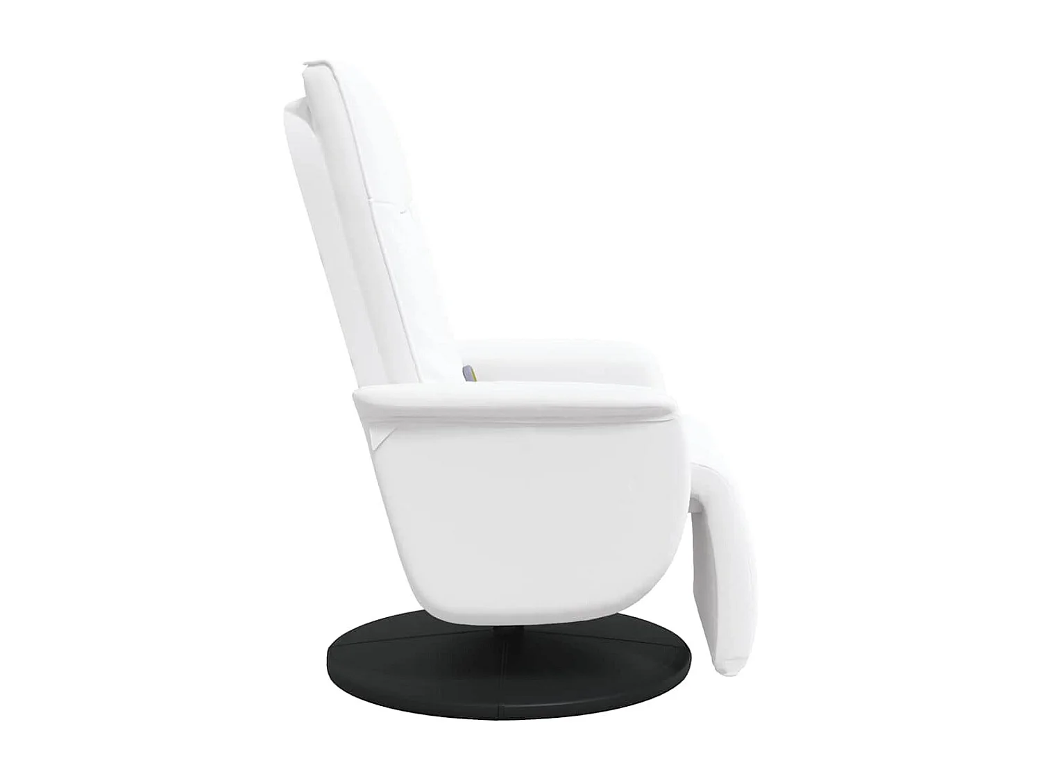 Massagesessel mit Fußteil Weiß Kunstleder SHL43847