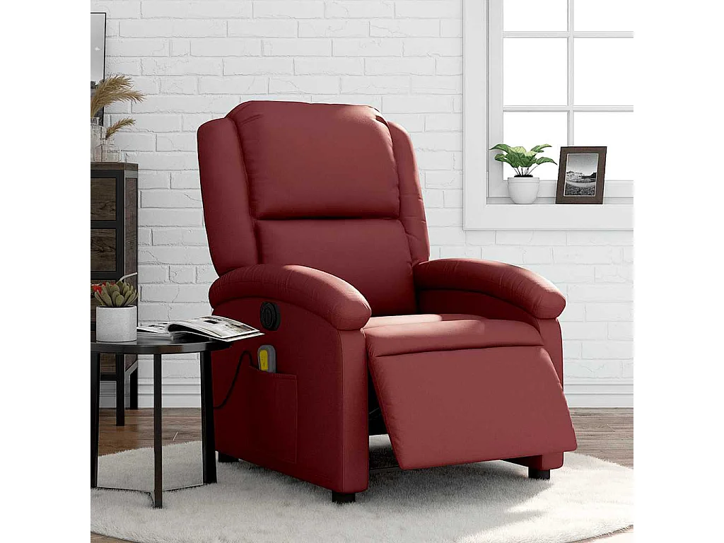 Fauteuil inclinable électrique-Fauteuil de massage pour Salon rouge bordeaux SHL4150