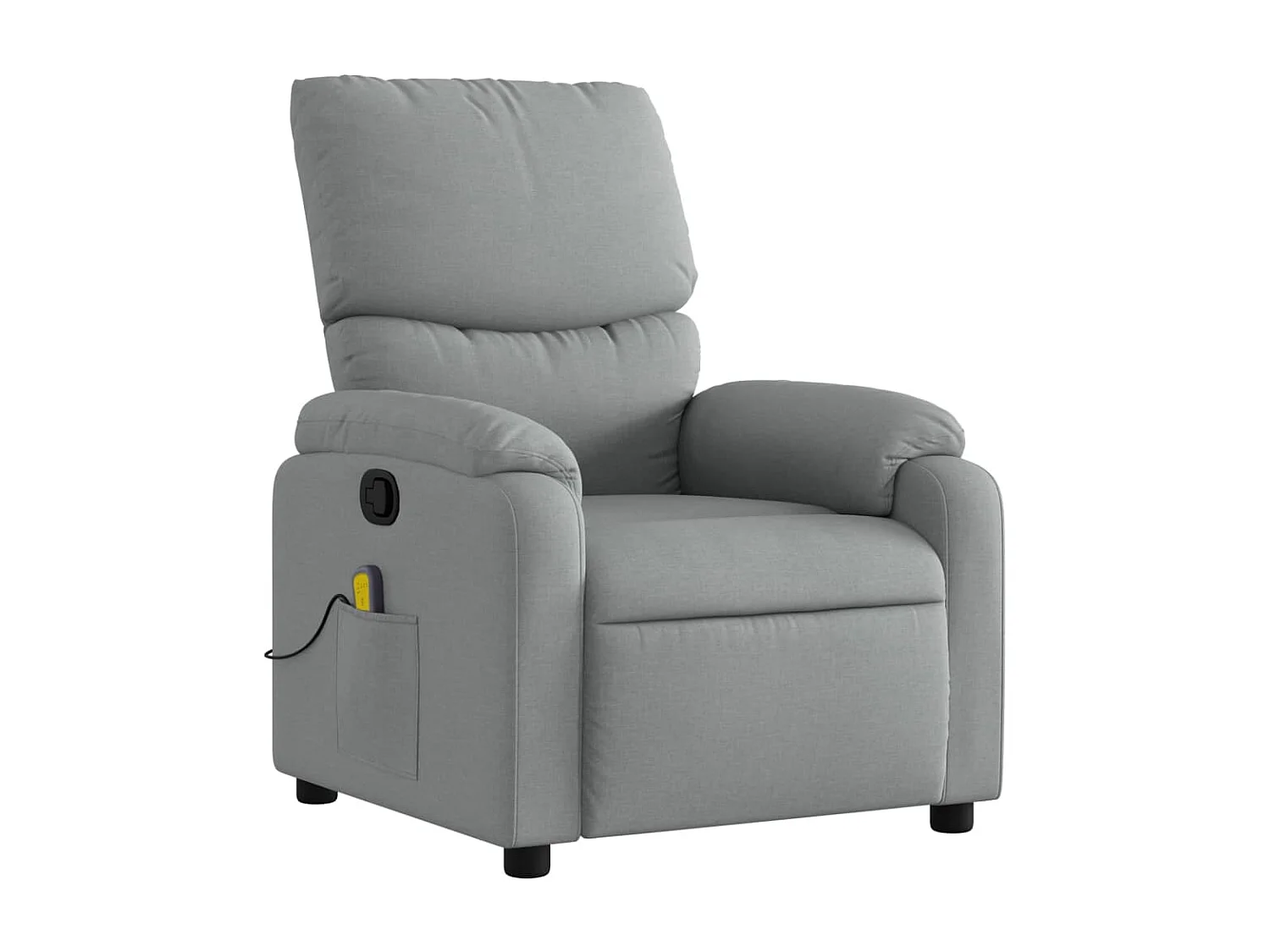 Fauteuil inclinable-Chaise de relax-Fauteuil de Massage gris clair tissu SHL4908
