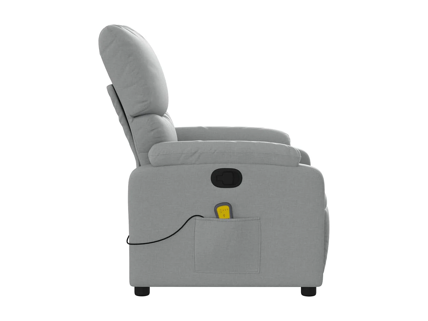 Fauteuil inclinable-Chaise de relax-Fauteuil de Massage gris clair tissu SHL4908
