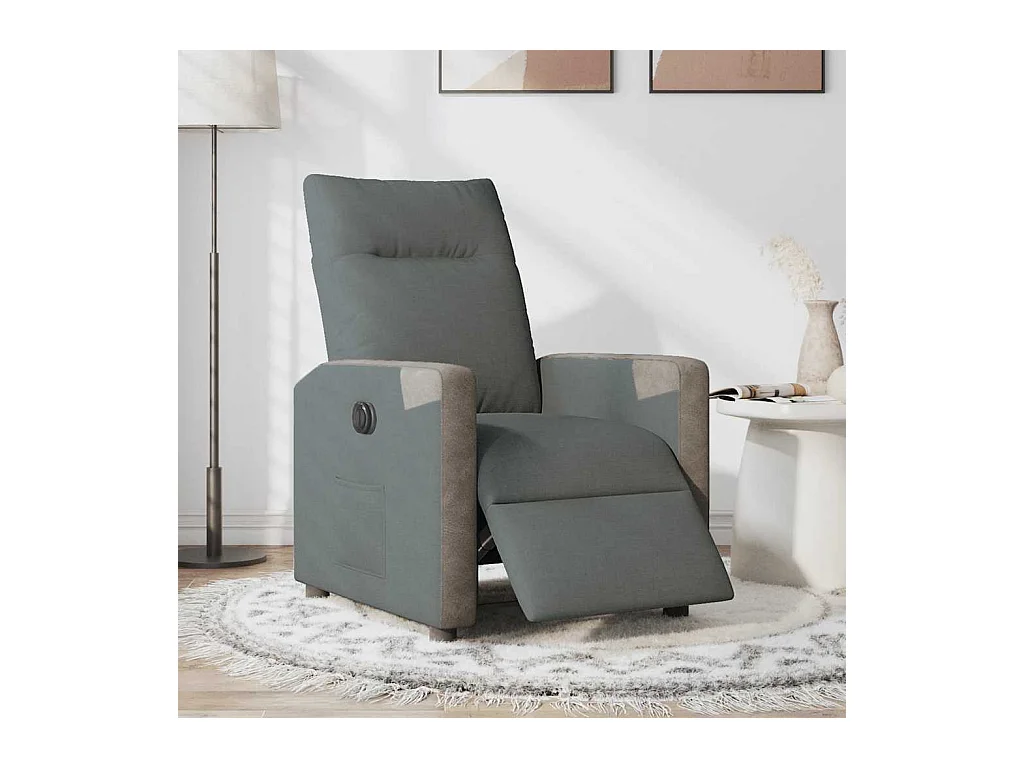 Sillón de relax | Silla | Sillón reclinable eléctrico de tela gris oscuro SHL6952