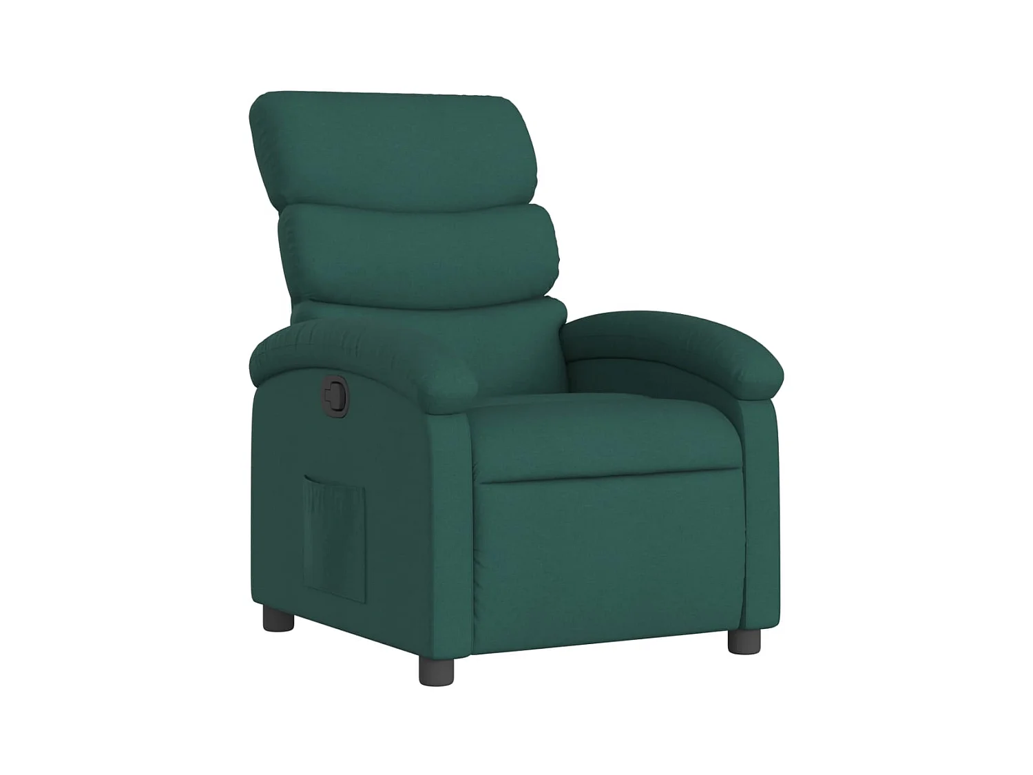 Fauteuil inclinable-Chaise de relax-Fauteuil salon vert foncé tissu SHL4743