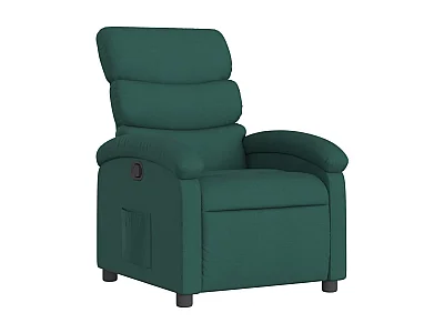 Stoel | Relaxfauteuil | Relaxstoel donkergroene stof