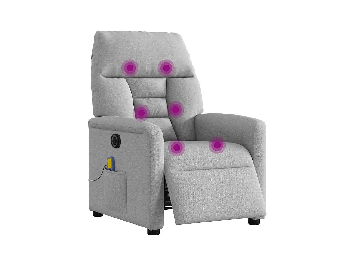 Sillón de relax | Sillón reclinable de masaje eléctrico tela gris nube SHL5190