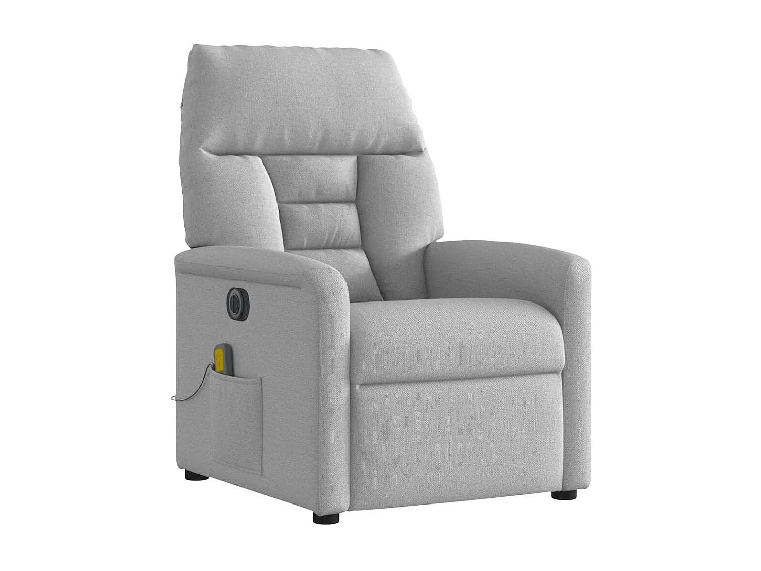 Massagestoel | Relaxstoel elektrisch verstelbaar stof wolk grijs