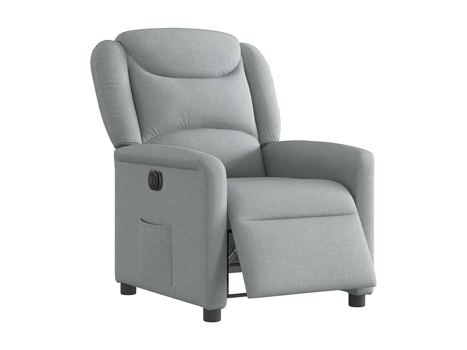 Relaxsessel Elektrisch | Lounge Sessel indoor Hellgrau Stoff SHL3790