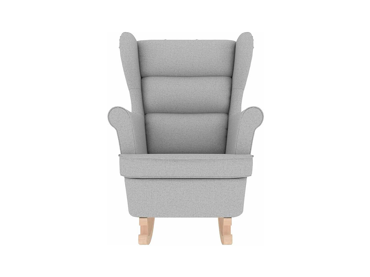Silla de relax | Silla mecedora de tela gris nube 74x90x102 cm SHL7381