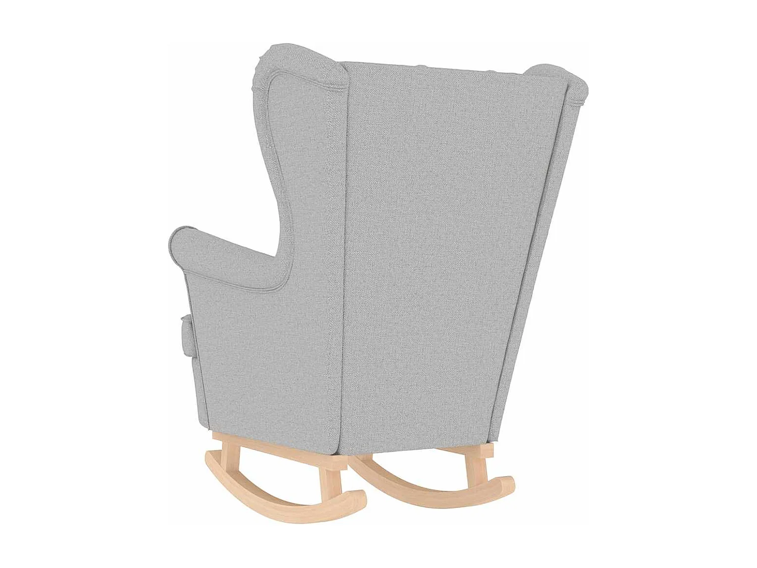 Silla de relax | Silla mecedora de tela gris nube 74x90x102 cm SHL7381
