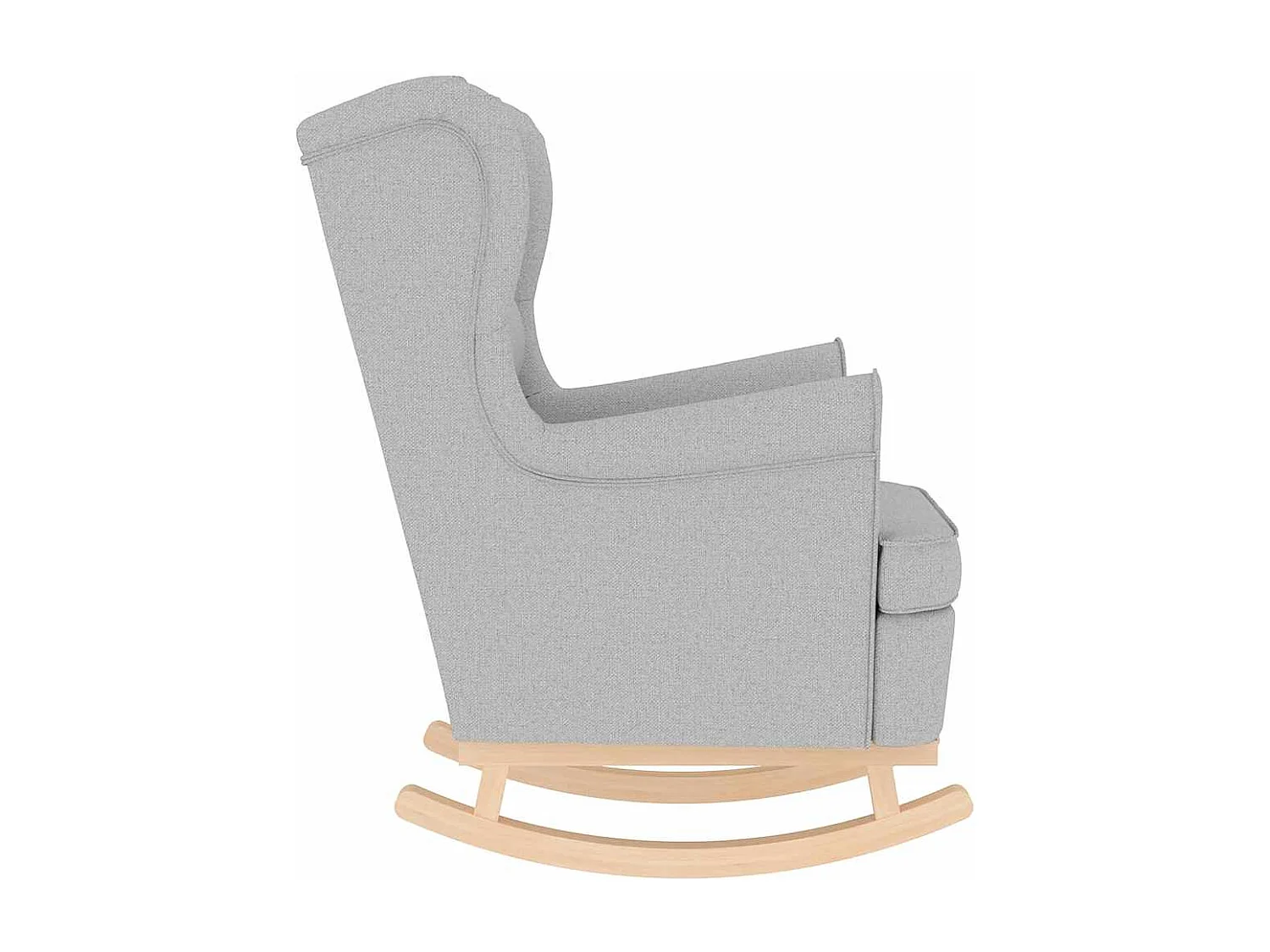 Fauteuil Salon-Chaise de relax-Fauteuil à Bascule gris nuage 74x90x102 cm tissu SHL4175