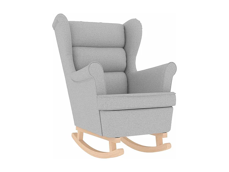 Fauteuil Salon-Chaise de relax-Fauteuil à Bascule gris nuage 74x90x102 cm tissu SHL4175