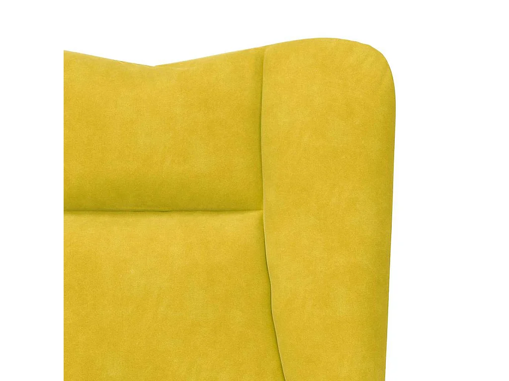 Fauteuil Salon-Chaise de relax Jaune 63x67x94 cm Velours SHL1908