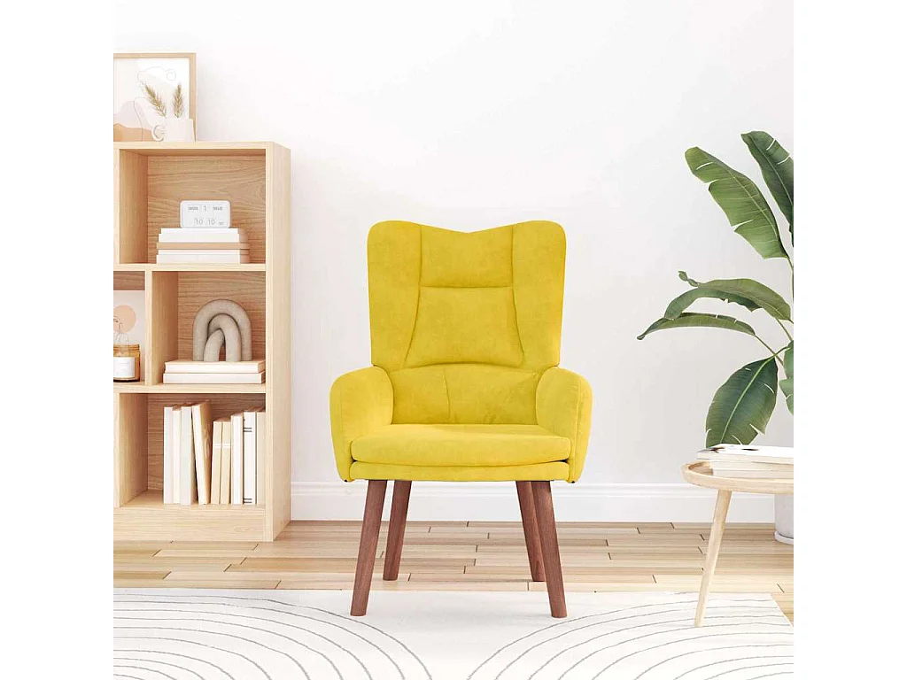 Sillón de relax | Silla Relax | Sillón de salón Amarillo 63x67x94 cm Terciopelo SHL5509