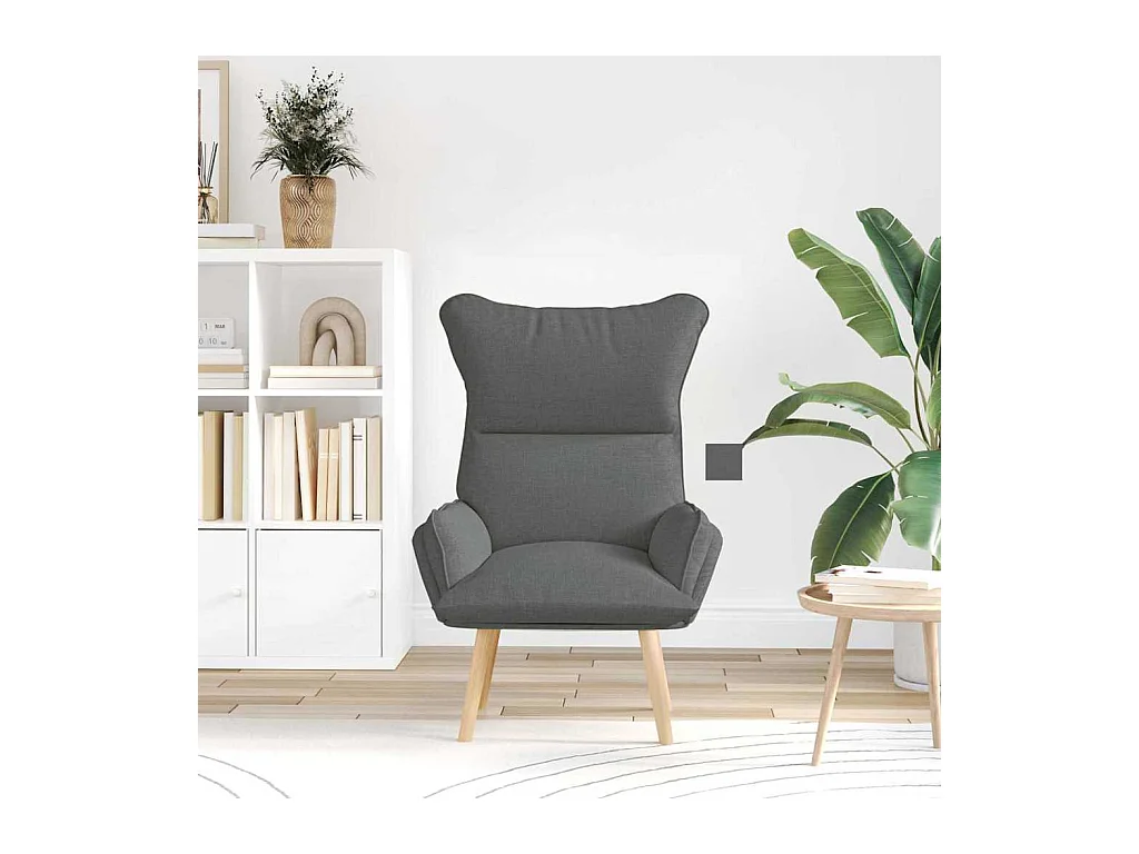 Sillón de relax | Silla Relax | Sillón de salón Gris oscuro 69x74x93 cm tela SHL5032