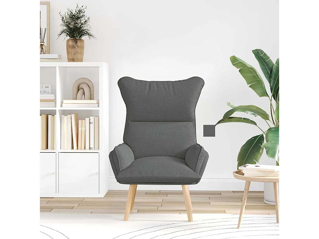 Fauteuil Salon-Chaise de relax Gris foncé 69x74x93 cm tissu SHL1501