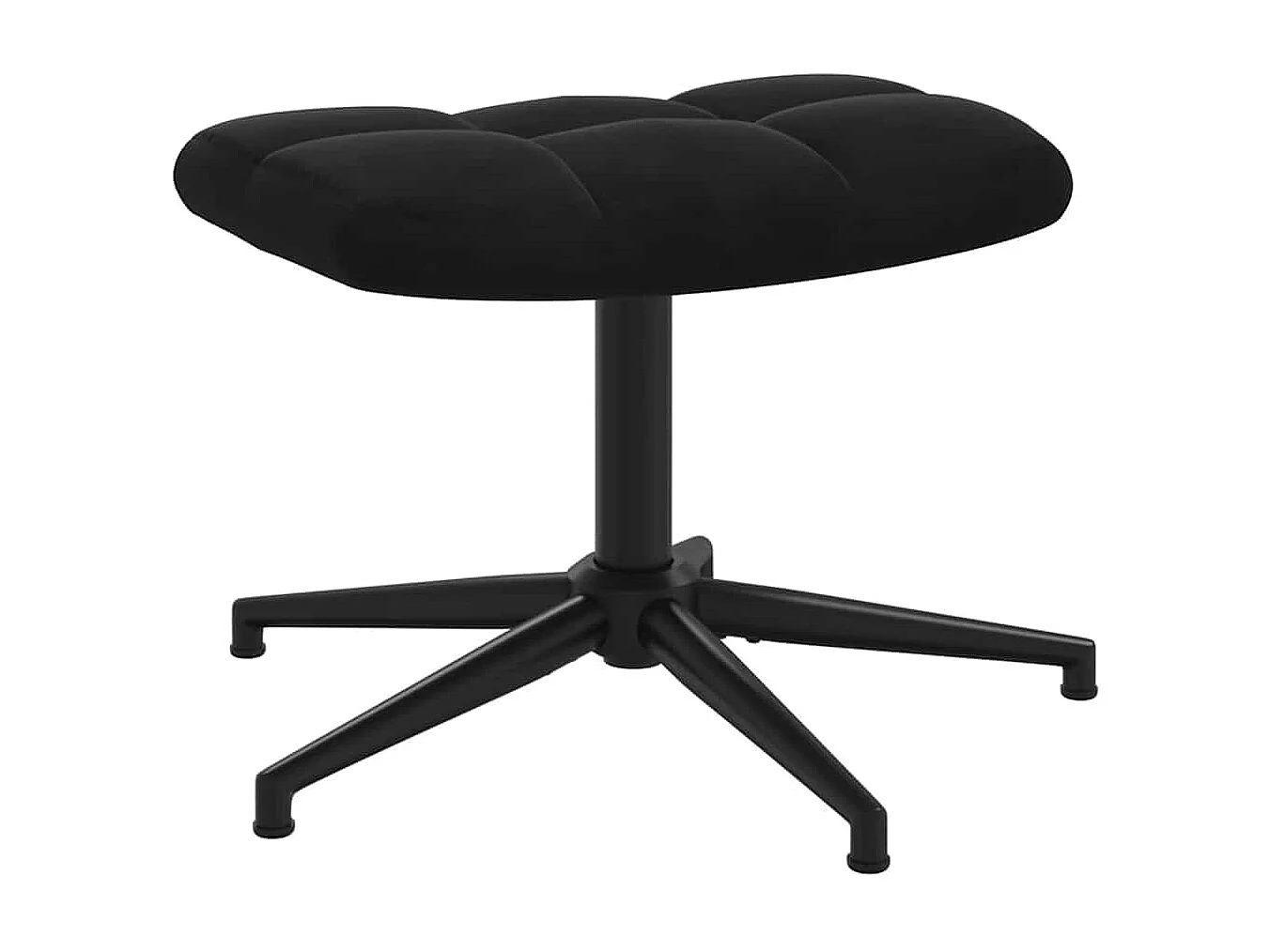 Relaxsessel mit Hocker | Lounge Sessel Schwarz Samt SHL11835