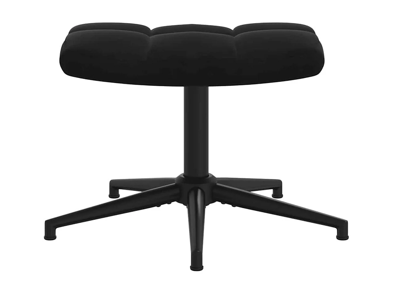 Relaxsessel mit Hocker | Lounge Sessel Schwarz Samt SHL11835