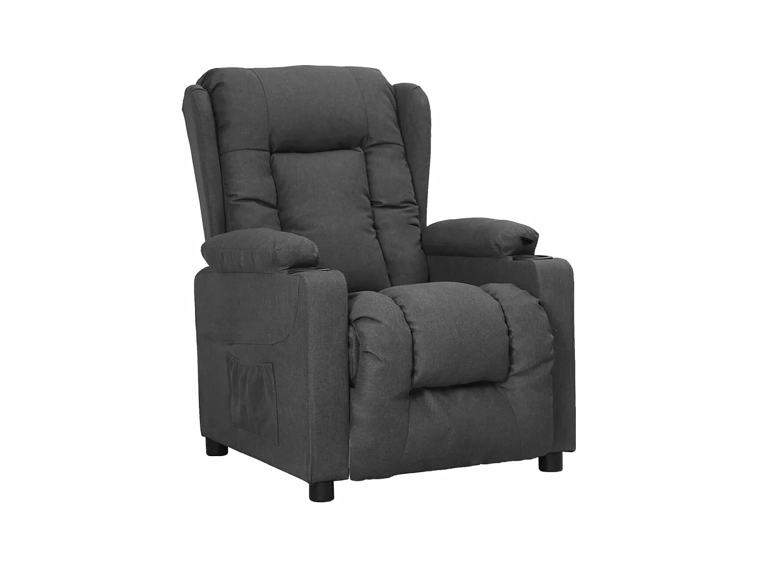 Fauteuil de Salon-Chaise de relax Gris foncé Tissu SHL4657