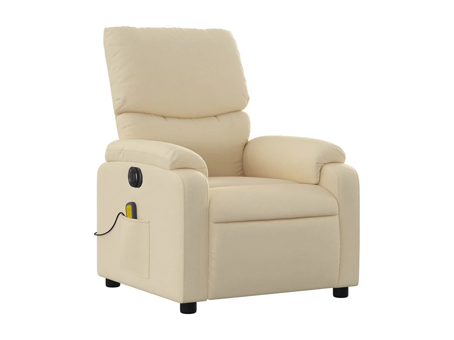 Fauteuil inclinable électrique-Chaise-Fauteuil de Massage crème tissu SHL1955