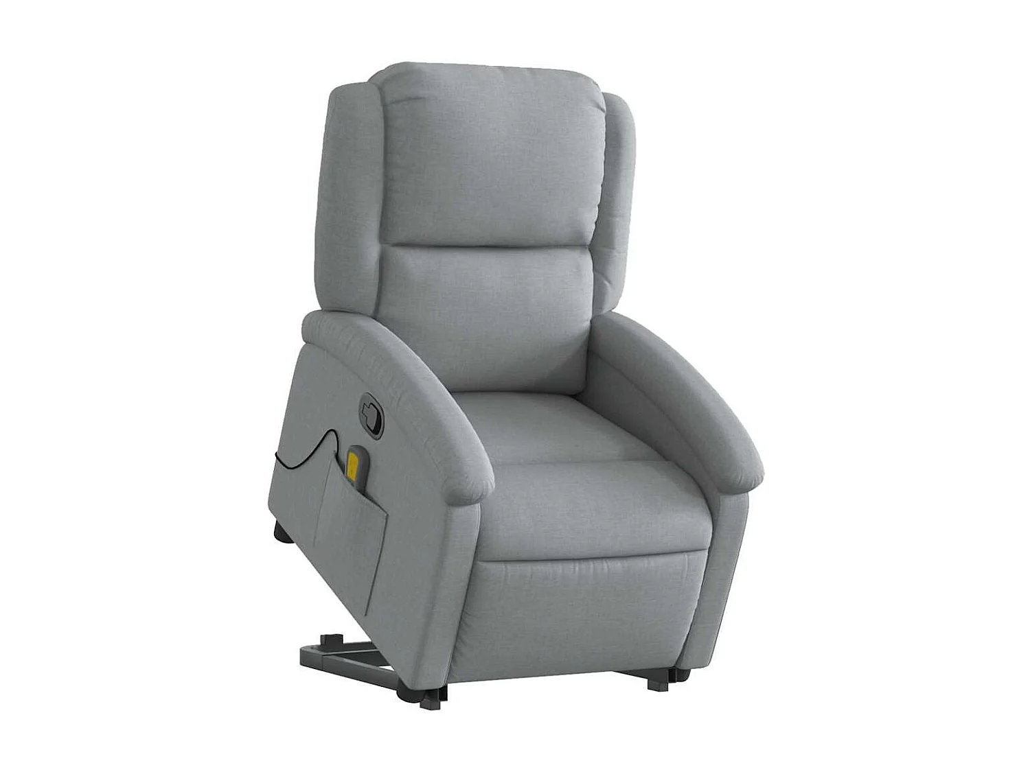 Fauteuil inclinable-Chaise de relax-Fauteuil de Massage Gris clair Tissu SHL2063