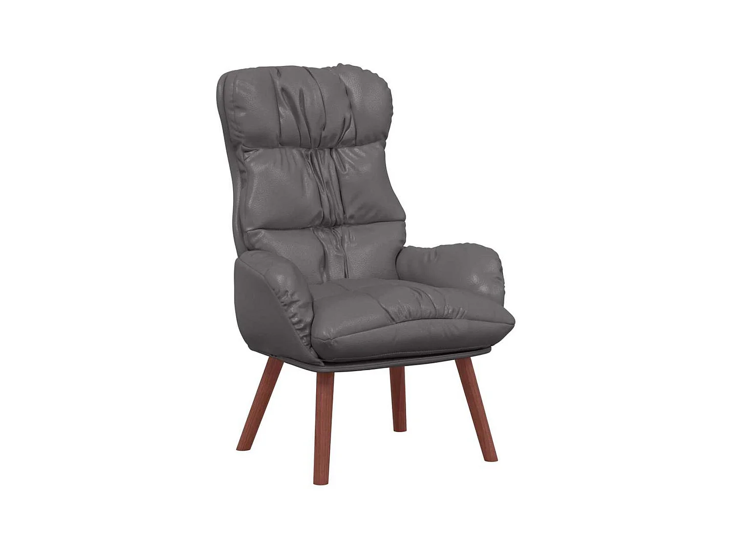 Fauteuil Salon-Chaise de relax Gris 69x74x93 cm Faux cuir SHL918