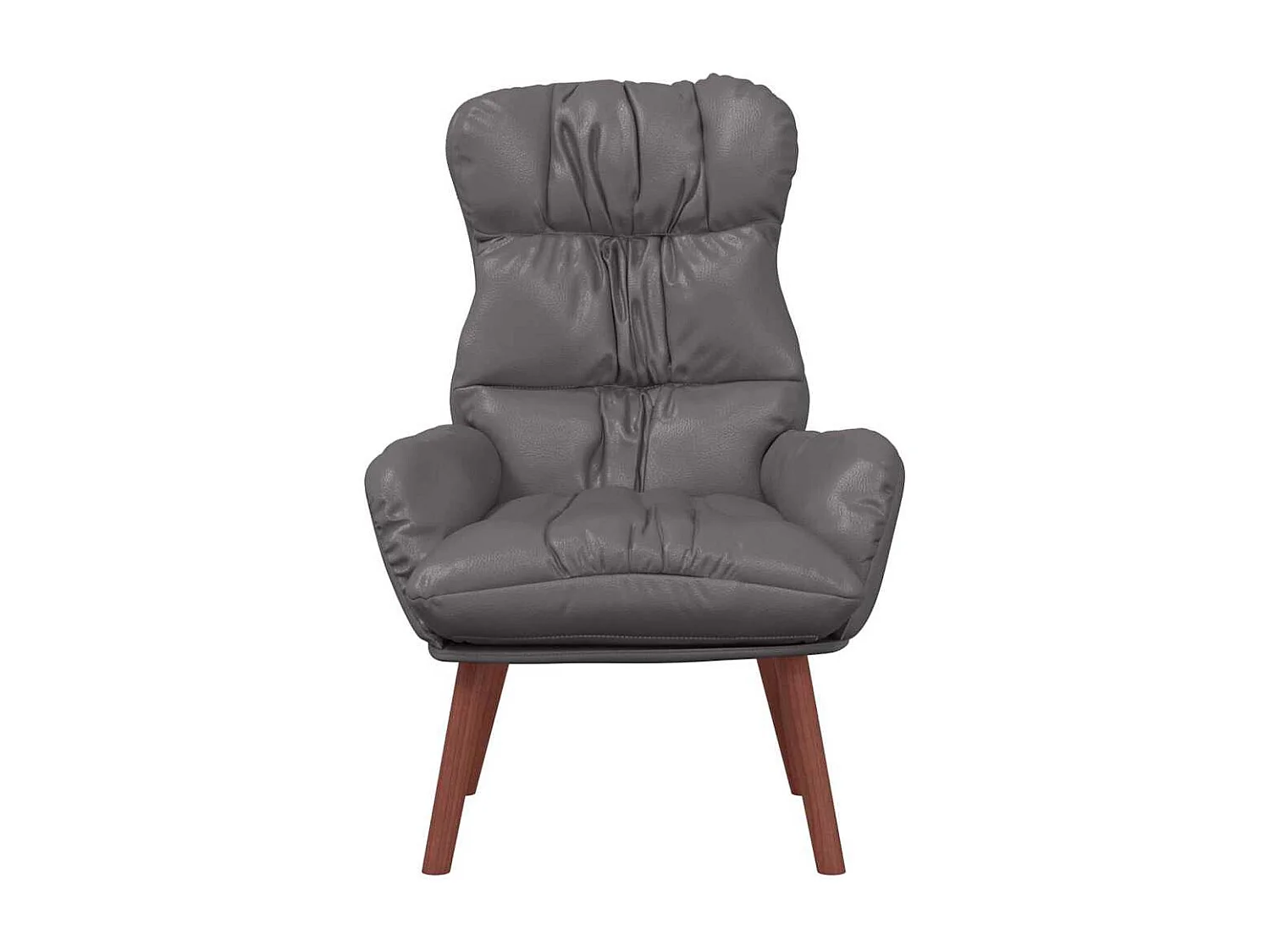 Relaxsessel | Lounge Sessel für Wohnzimmer Grau 69x74x93 cm Kunstleder SHL72185