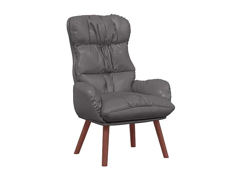 Relaxsessel | Lounge Sessel für Wohnzimmer Grau 69x74x93 cm Kunstleder SHL72185