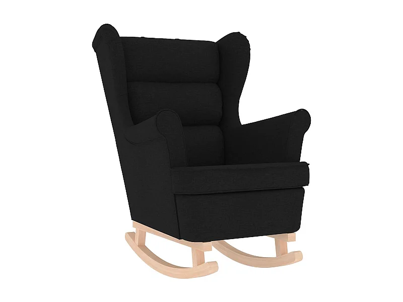 Silla de relax | Silla mecedora de tela negro 74x90x102 cm SHL6816