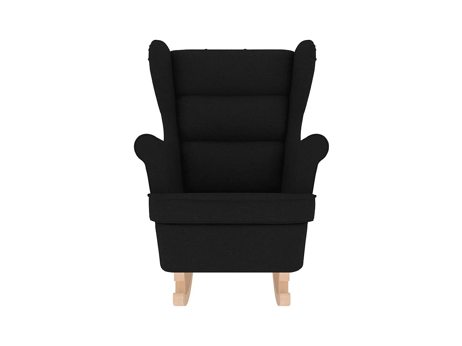 Silla de relax | Silla mecedora de tela negro 74x90x102 cm SHL6816