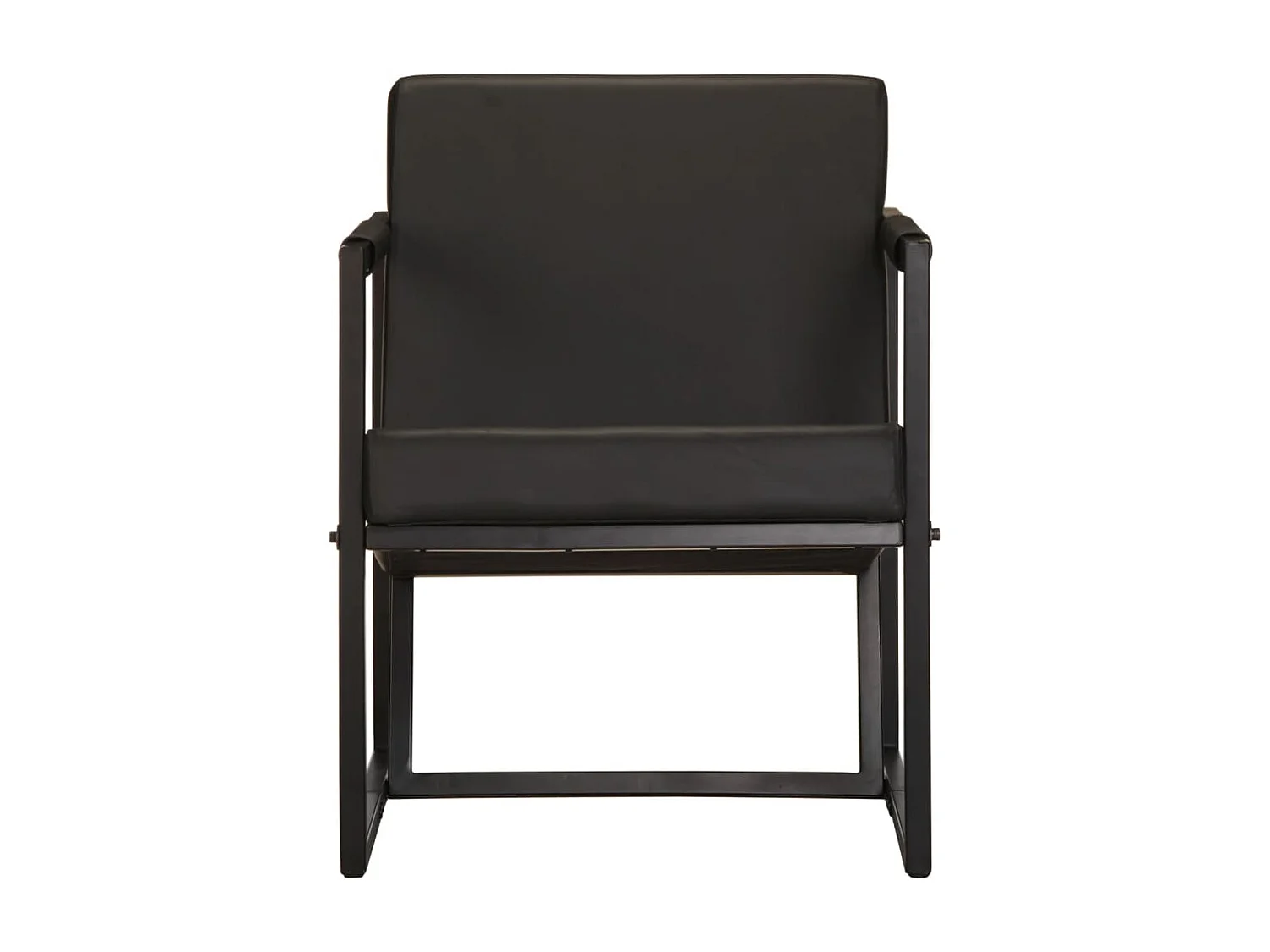 Relaxstoel | Fauteuil echt leer zwart