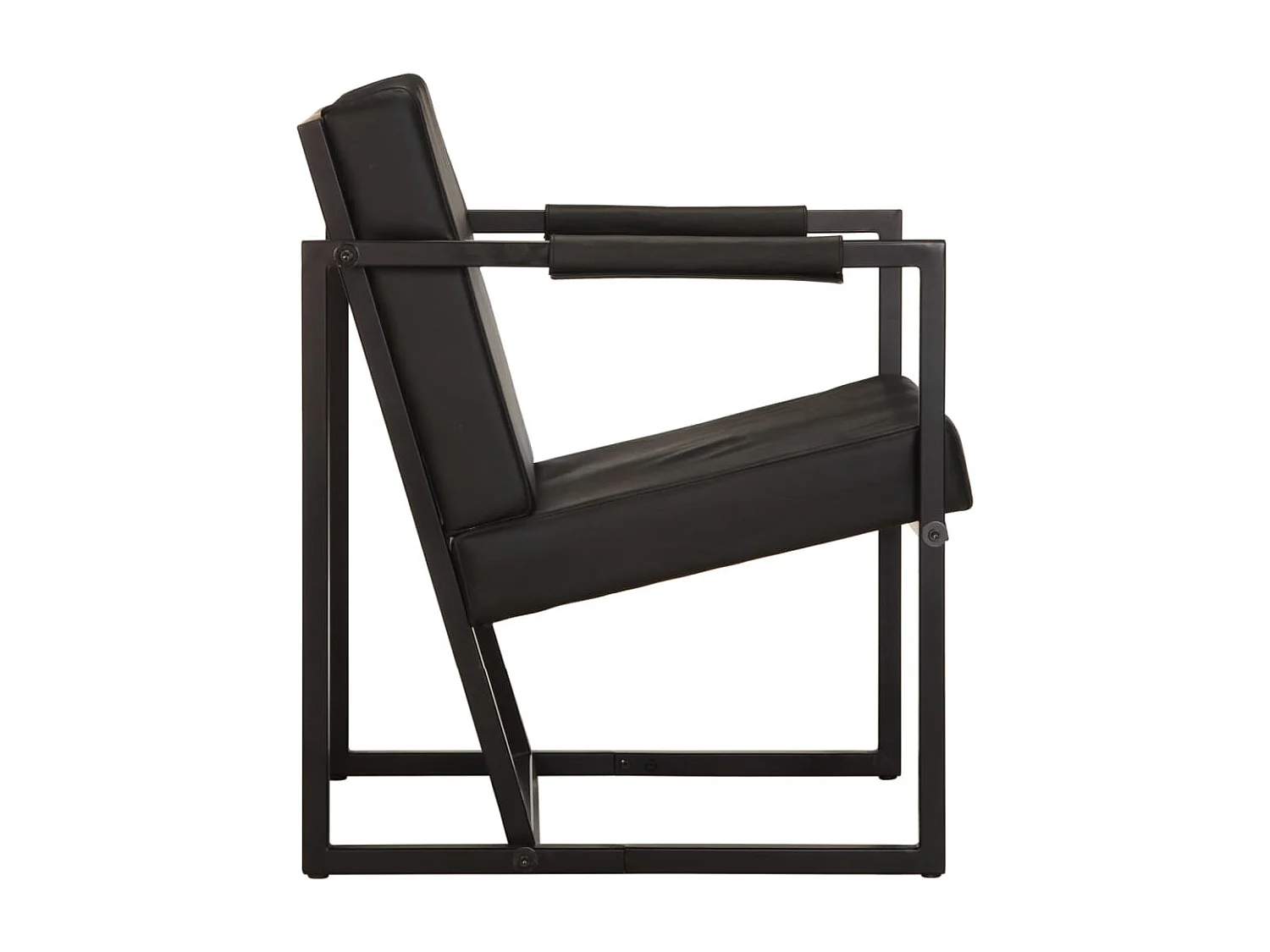 Relaxstoel | Fauteuil echt leer zwart